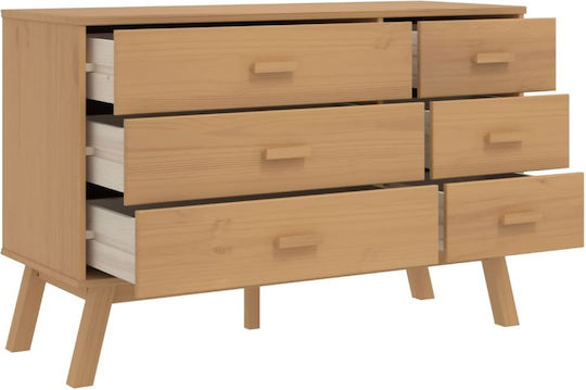 Comoda pentru Dormitor cu 6 sertare Maro 68x42x73.5buc