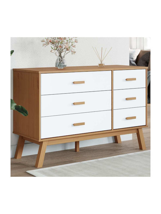 Συρταριέρα Креватокамарас с 6 чекмеджета White and Brown 68x42x73.5бр