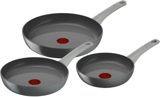 Tefal Renew On Töpfe & Pfannen Sets aus Aluminium Grau mit Antihaftbeschichtung 3-teilig