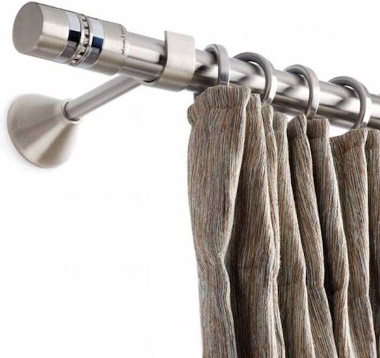 Guy Laroche Metallisch Vorhangstange Sugar Einfach Φ25mm 160cm Silber