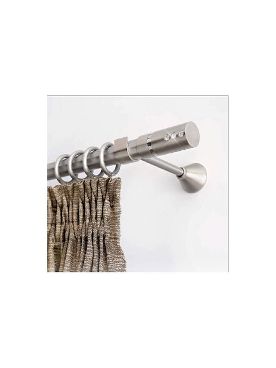Guy Laroche Metallisch Vorhangstange Valeria Einfach Φ25mm 160cm Silber