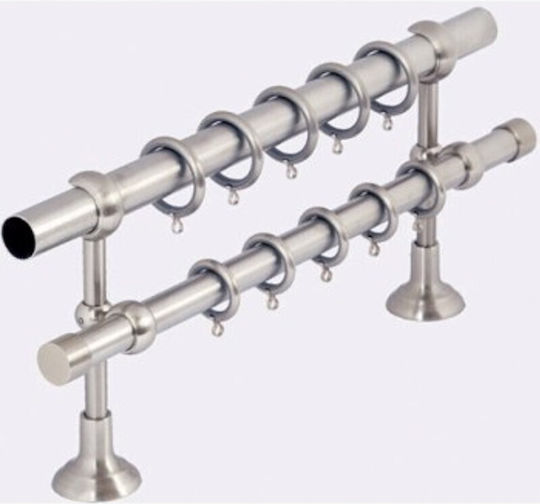 Guy Laroche Metallisch Vorhangstange Tango Einfach Φ25mm 160cm Silber