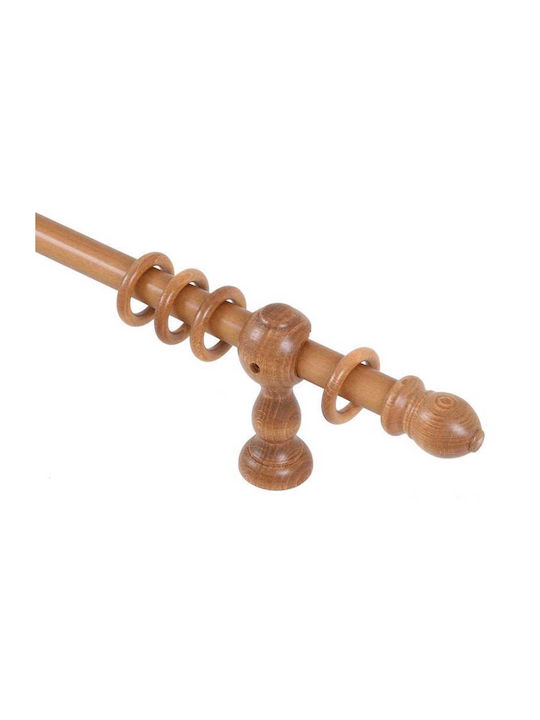 Ramino Hölzernes Vorhangstange Einfach Φ30mm 240cm Honey