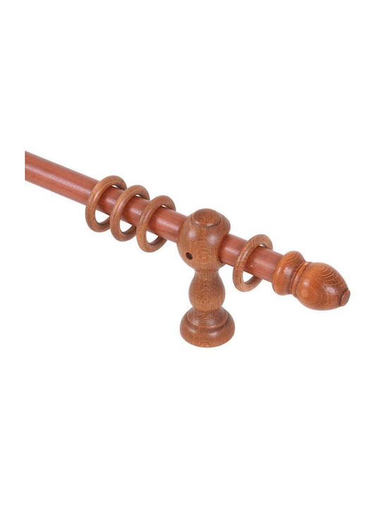 Ramino Hölzernes Vorhangstange Einfach Φ30mm 200cm Cherry