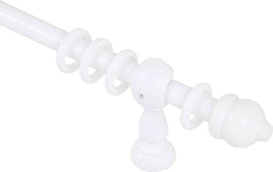 Ramino Lemn Kουρτινόξυλο Single Φ30mm 140cm Alb Ramino Lemn Kουρτινόξυλο Single Φ30mm 140cm Alb