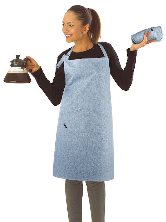 Guy Laroche Apron with Kitchen Towel Blue 5pcs