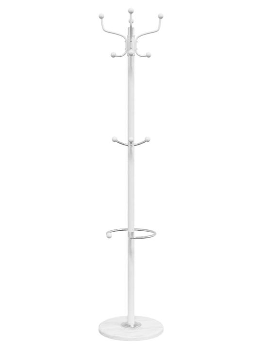 vidaXL Калъф за дрехи Метал Бял 37x37x180см