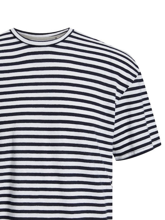 Jack & Jones Ανδρικό T-shirt Κοντομάνικο Night Sky/stripe