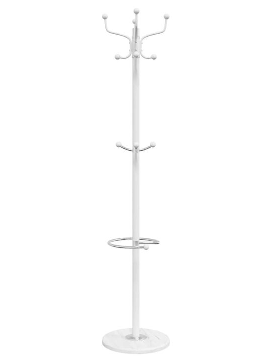vidaXL Калъф за дрехи Метал Бял 37x37x180см