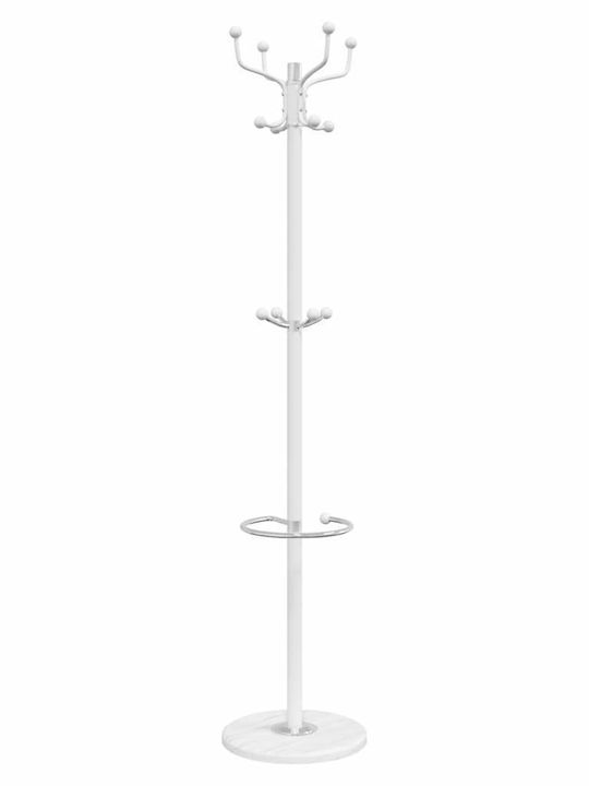 vidaXL Калъф за дрехи Метал Бял 37x37x180см