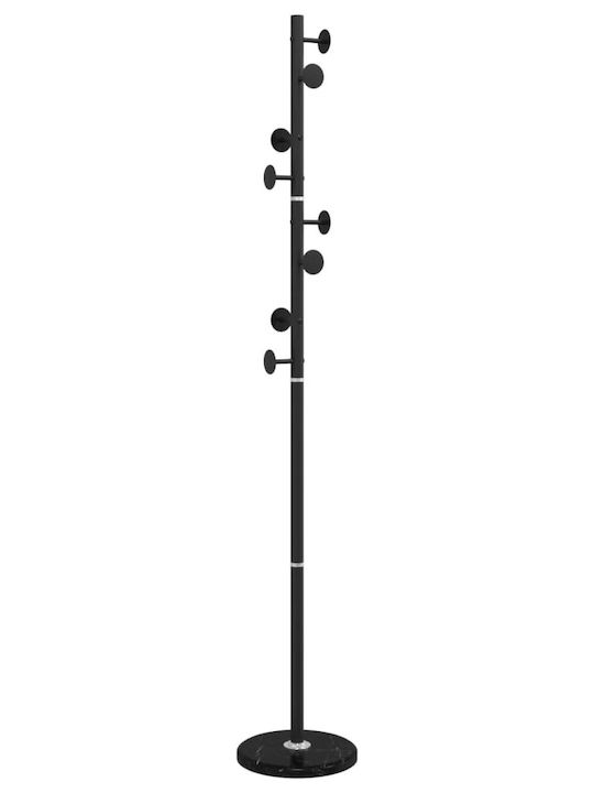 vidaXL Καλόγερος Μεταλλικός Μαύρος 29x29x176cm