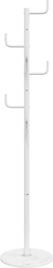 vidaXL Cuiere de podea Metal Alb 37x37x183cm