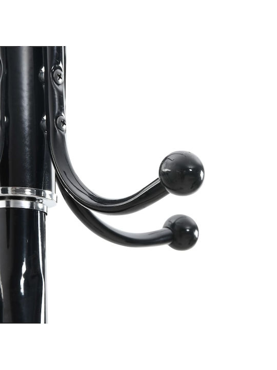 vidaXL Cuiere de podea Metal Negru 37x37x180cm