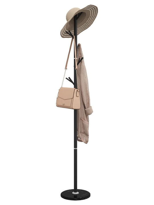 vidaXL Καλόγερος Μεταλλικός Μαύρος 29x29x175cm