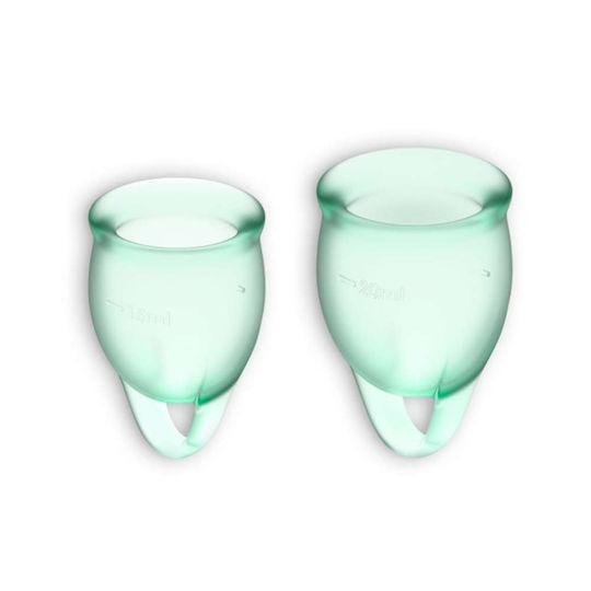 Satisfyer Feel Confident Menstrual Cup Set of Green Period Cups