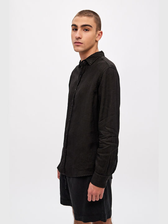 Dirty Laundry Men's Shirt Linen Black