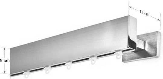Anartisi Lama One-Way Aluminum Curtain Track Silver 240cm A298310_10997