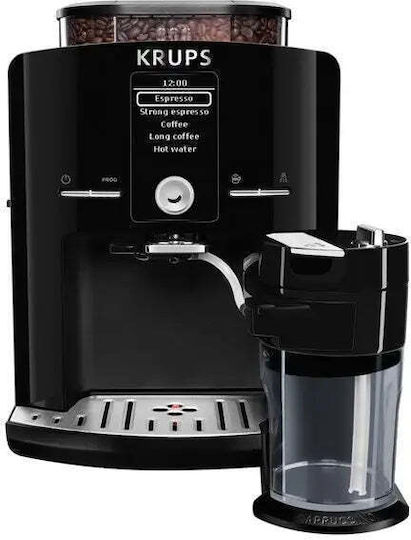 Krups Αυτόματη Μηχανή Espresso 1450W Πίεσης 15bar με Μύλο Άλεσης Μαύρη EA829810