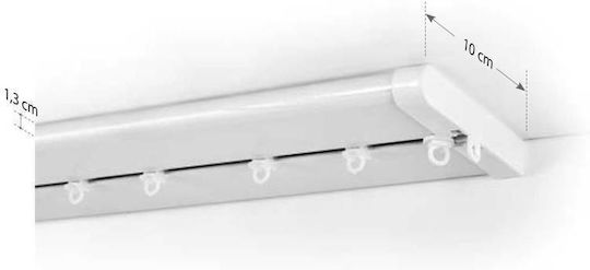 Anartisi Phantom One-Way Aluminum Curtain Track Silver 200cm A298318_11059