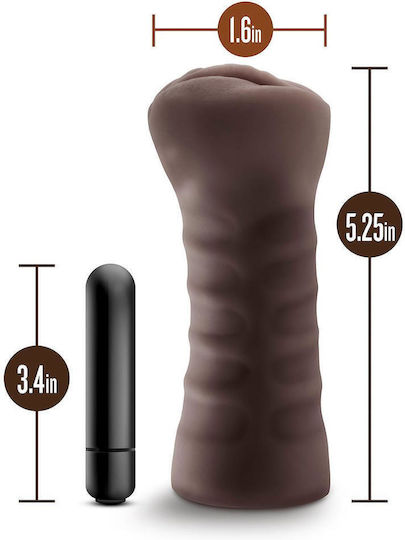 Blush Hot Chocolate Alexis Chocolate Vibrating Masturbator Masturbator BL-73506 1buc