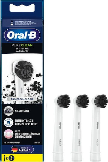 Oral-B Pure Clean Electric Toothbrush Replacement Heads with Active Charcoal 112833 3pcs