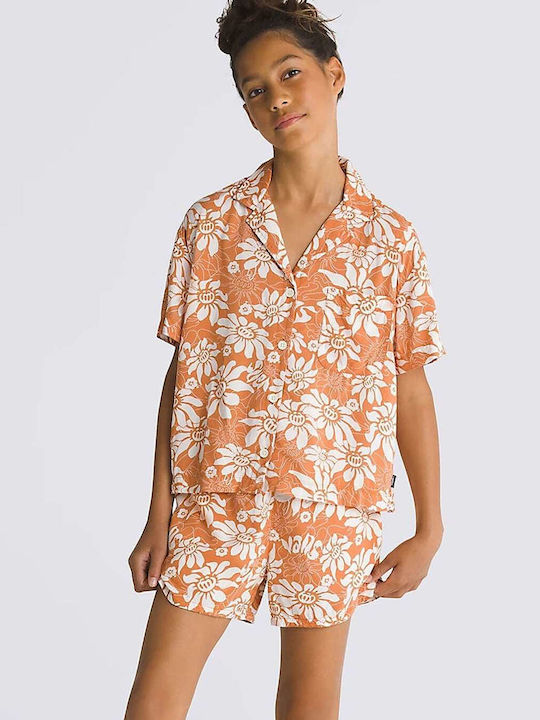 Vans Πουκάμισο Amstone Ss Cropped Shirt Vn000g8m-ehc Πορτοκαλί Κορίτσι