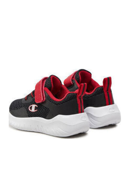 Softy Evolve Kids Sports Shoes Running with Hoop & Loop Closure Black