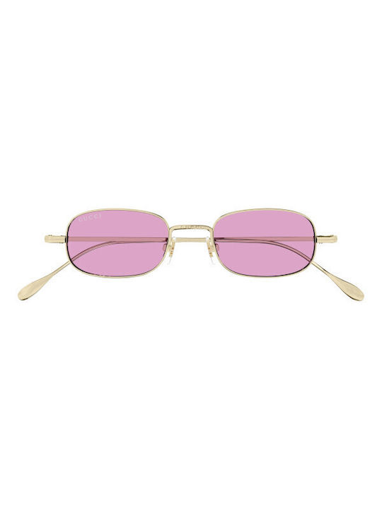 Gucci Sunglasses with Gold Metal Frame and Pink Lens GG1648S 005