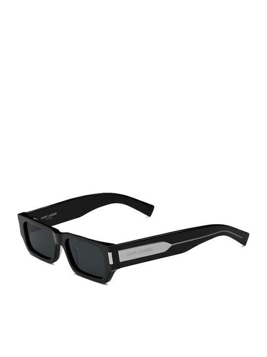 Ysl Unisex Sunglasses with Black Plastic Frame and Black Lens SL 660 001