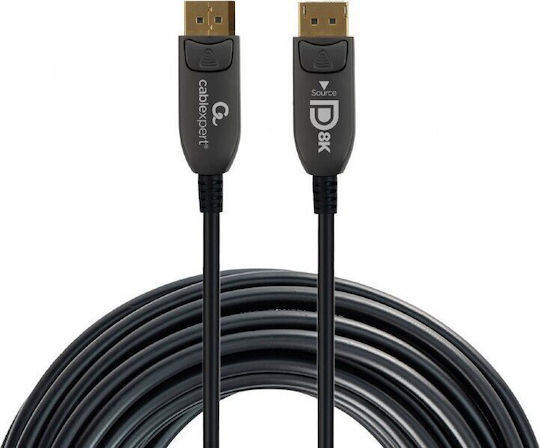 Cablexpert Kabel DisplayPort-Stecker - DisplayPort-Stecker 5m Schwarz (CC-DP8K-AOC-5M)