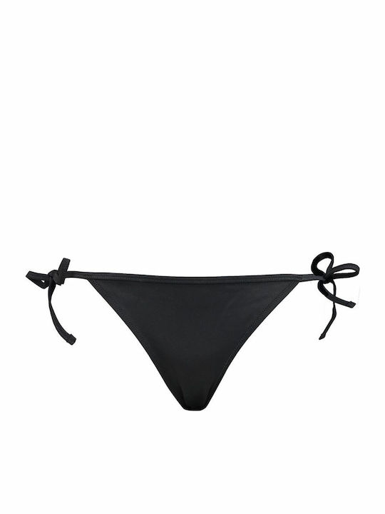 Bikinihosen Slip mit Schnürung Schwarz