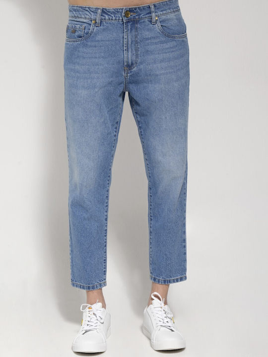 Dallas Ανδρικό Παντελόνι Τζιν Cropped με Loose Εφαρμογή Μπλε