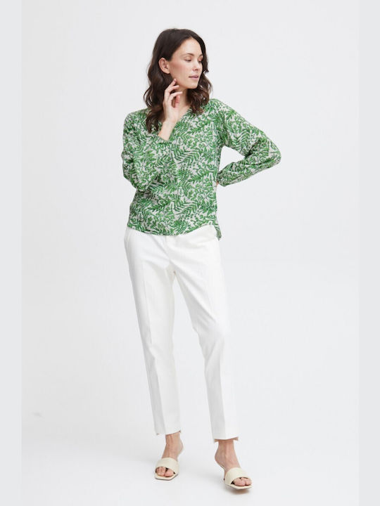 Fransa Women's Blouse Long Sleeve green