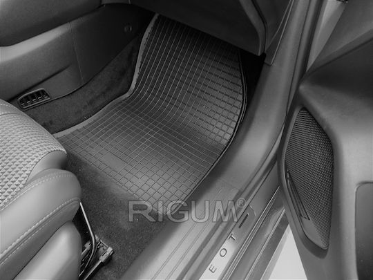 Rigum Σετ Μπροστινά και Πίσω Πατάκια 4τμχ για Peugeot e-208 Citroen e-C4 Ë-C4X/ Corsa-e F/ Mokka-e Μαύρα