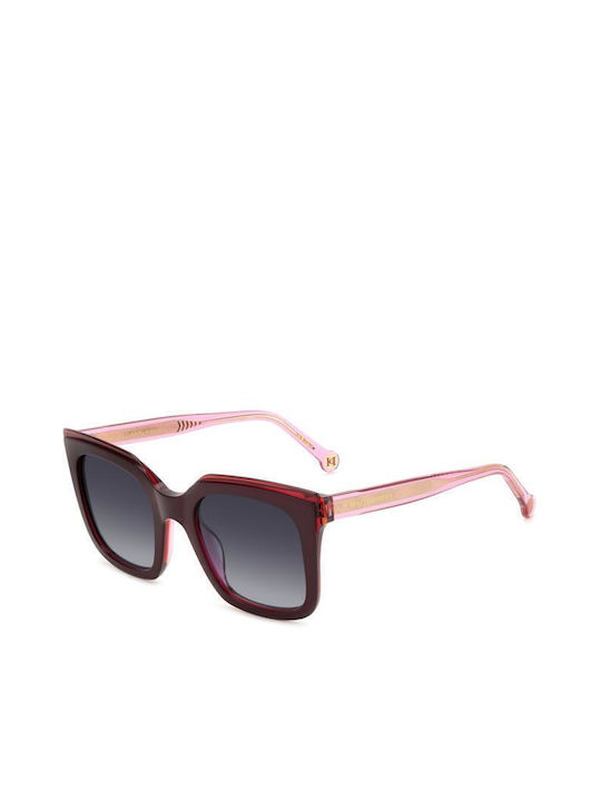 Carolina Herrera Women's Sunglasses with Burgundy Plastic Frame and Gray Gradient Lens HER 0249/G/S 0T5/9O