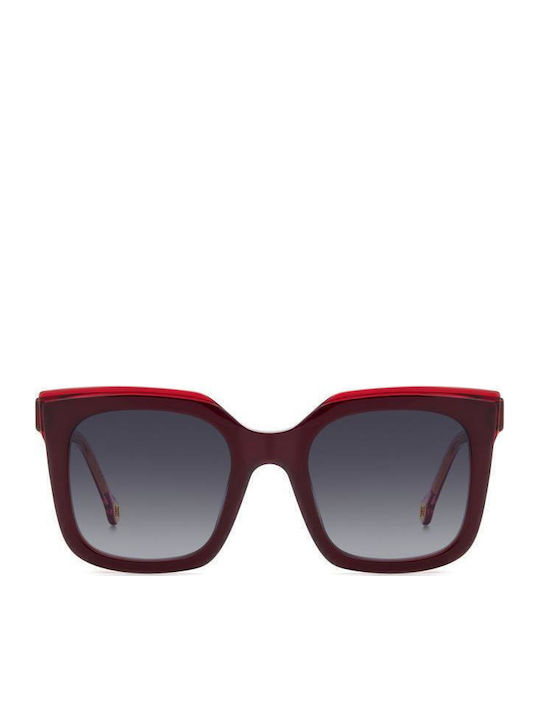 Carolina Herrera Women's Sunglasses with Burgundy Plastic Frame and Gray Gradient Lens HER 0249/G/S 0T5/9O