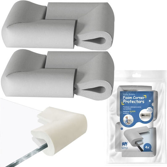 Sipo U-Shape Protection Corner with Sticker in Gray Color 4pcs