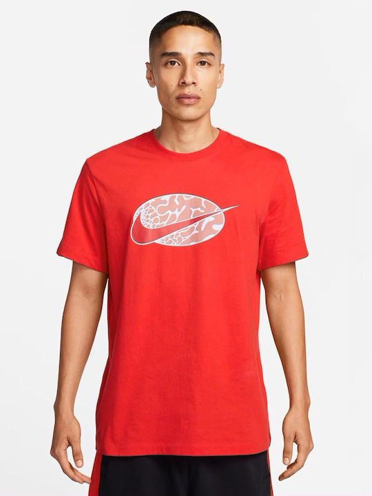 Nike Swoosh Ανδρικό T-shirt Κοντομάνικο Κόκκινο