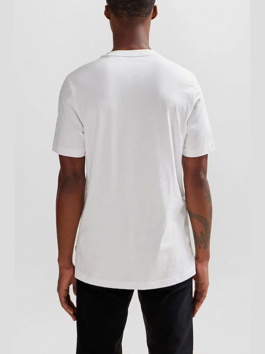 Hugo Boss T-shirt Bărbătesc cu Mânecă Scurtă White