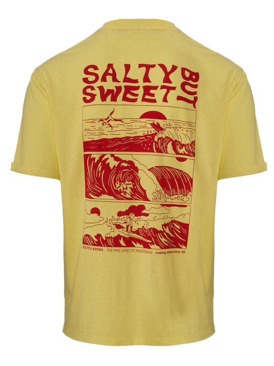 Scotch & Soda Men's Short Sleeve T-shirt Yellow