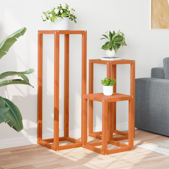 vidaXL Διακοσμητικό Κήπου Ξύλινο 34x34εκ. 3τμχ 844472
