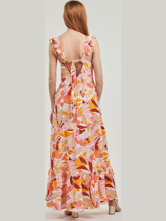 Sommer Maxi Damenkleid mit Rüschen