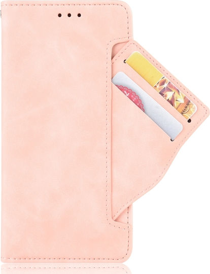 Skin Feel Calf Pattern Wallet Δερμάτινο / Δερματίνης / Σιλικόνης Ροζ (Realme C21)