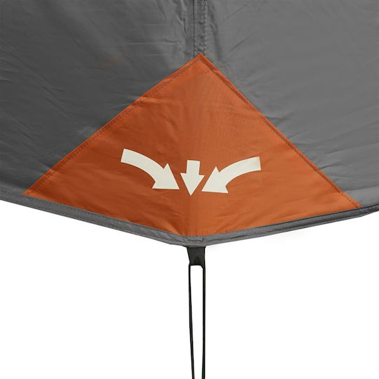 vidaXL Camping Tent Cabin Orange for 9 People 441x288x217cm