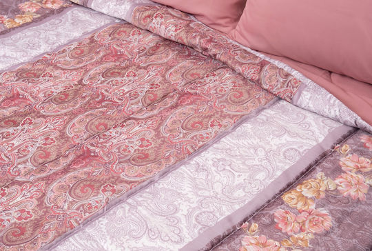 Viopros Elektrische Gitarren Tagesdecke Übergröße aus Polyester Pink 230x250cm 3Stück