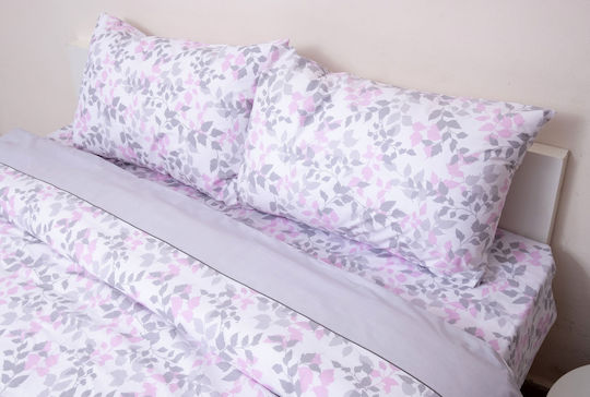 Anna Riska Подредба Покривало Единично Памук 5008 Grey 160x240см 2бр