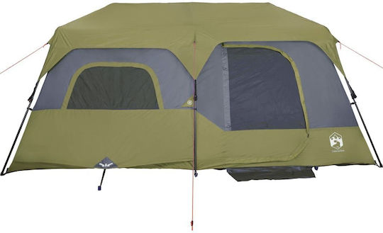 vidaXL Summer Camping Tent Green For 9 People 441x288x217cm