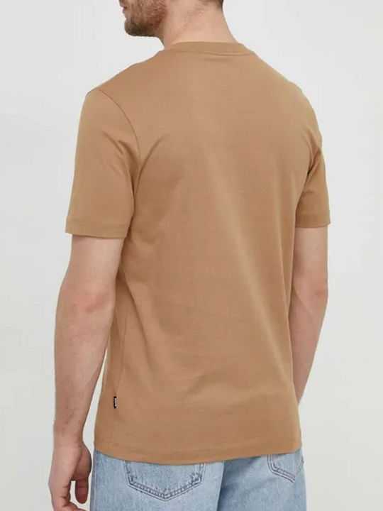 Hugo Boss Jersey Tiburt Men's Short Sleeve T-shirt Camel