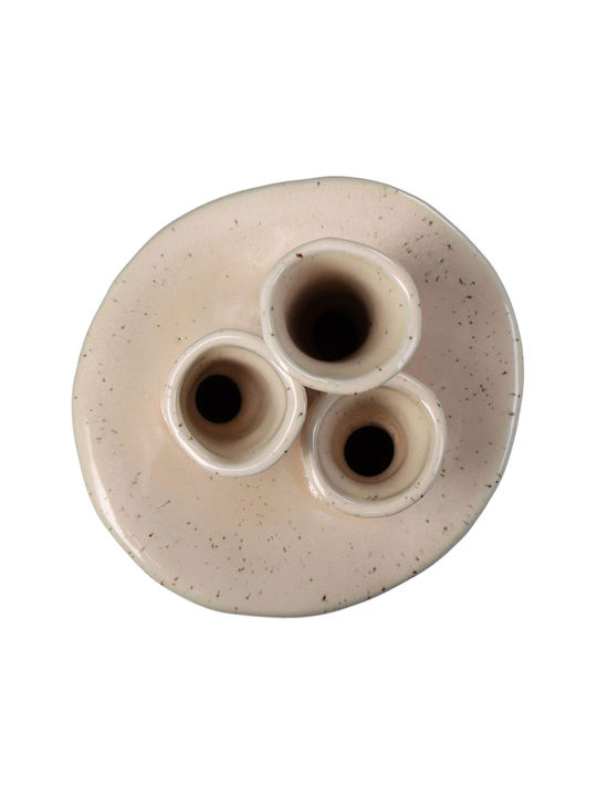 ArteLibre Decorative Vase Ecru 13.5x13x19cm