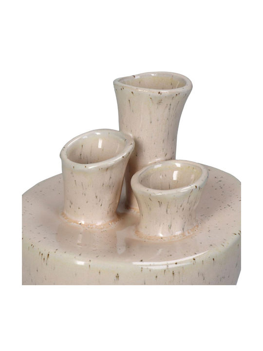 ArteLibre Decorative Vase Ecru 13.5x13x19cm